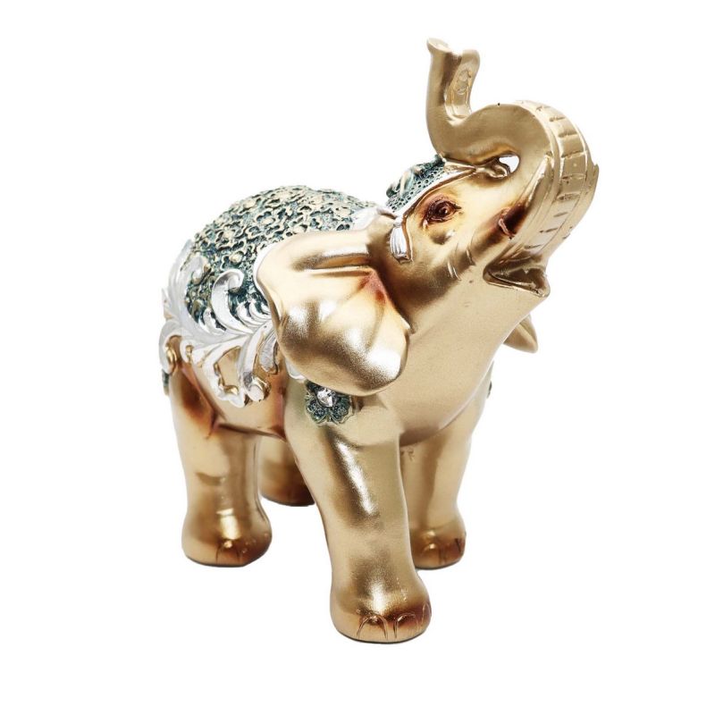 Comprar Elefante Plateado Verde X 9 Vintage en Electroshopy - Ángulo 4